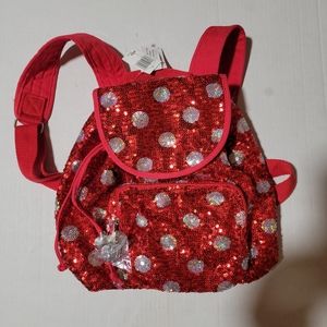 Disney Parks Minnie Mouse mini backpack red NWT
